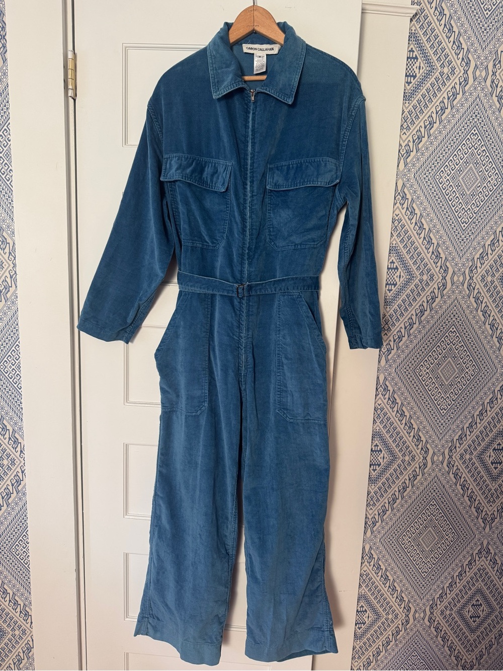 Caron Callahan Utility Jumpsuit Indigo M